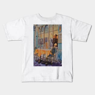 The blue Cafe, Paris. Kids T-Shirt